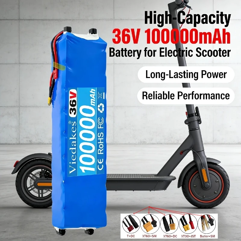 

10S3P 36V 100Ah 18650 Rechargeable Lithium Battery Pack For Xiaomi M365 M365pro Electric scooter battery with BMS☼☾•
