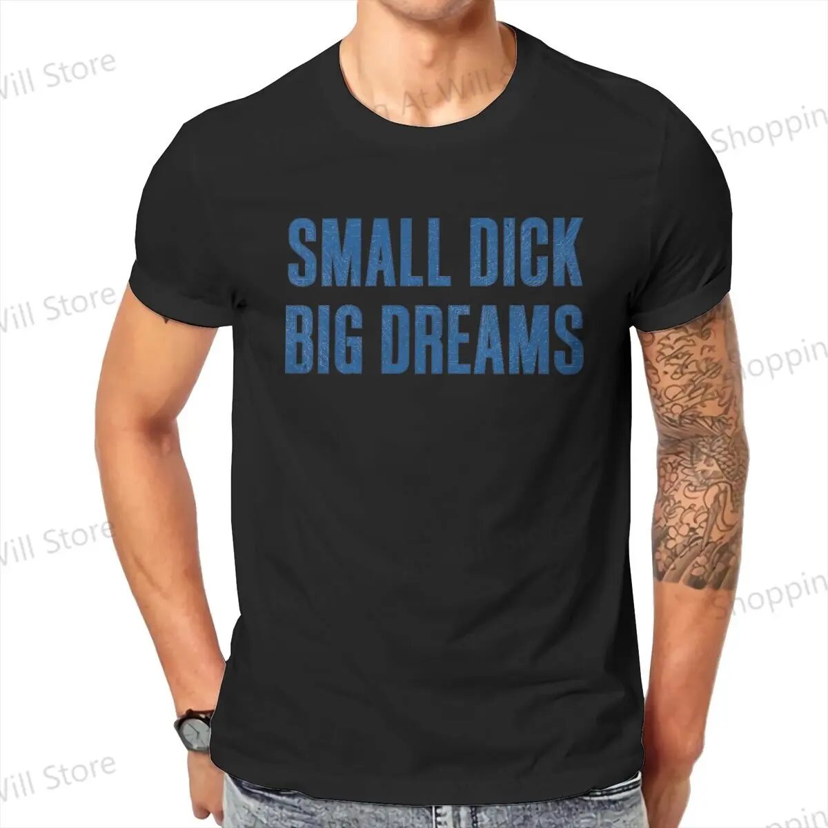 Summer Unisex T-shirts  Small Dick Big Dreams Novelty Cool T-shirt Street Clothing S-6XL