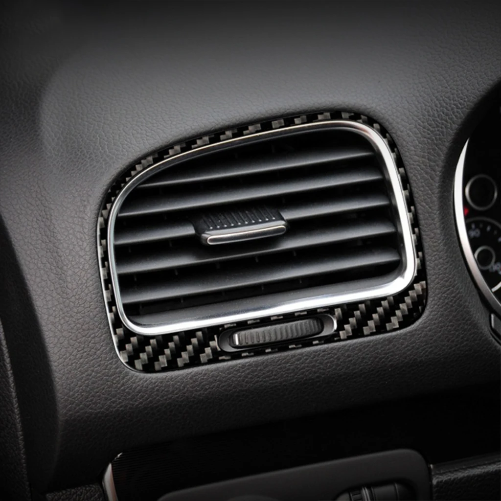 For VW Golf 6 R MK6 2008-2012 Auto Carbon Fiber Interior Air Vent Trim Cover Dashboard Sticker Accessoire Voitures