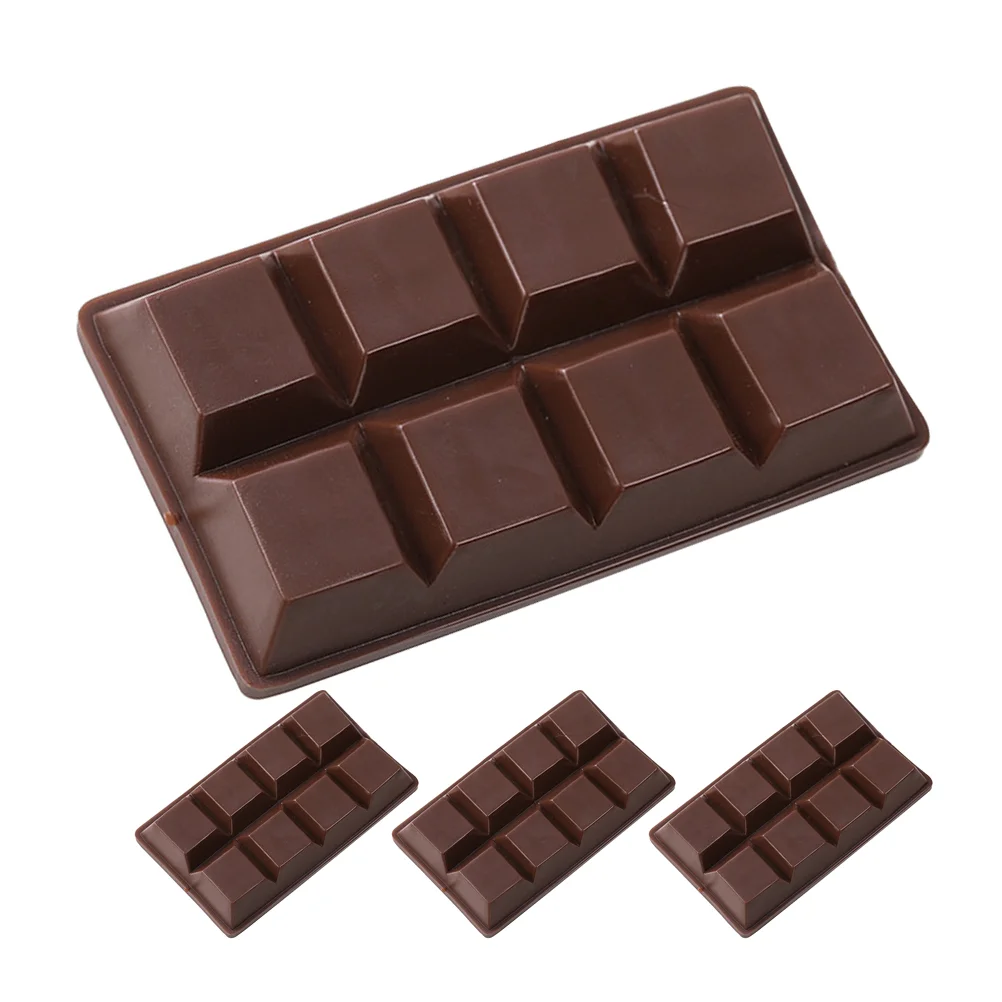 4PCS Valentine's Day Decorative Chocolate Simulated Chocolate Model for Tabletop Fake Chocolate Bar Props Small Chocolate Decor