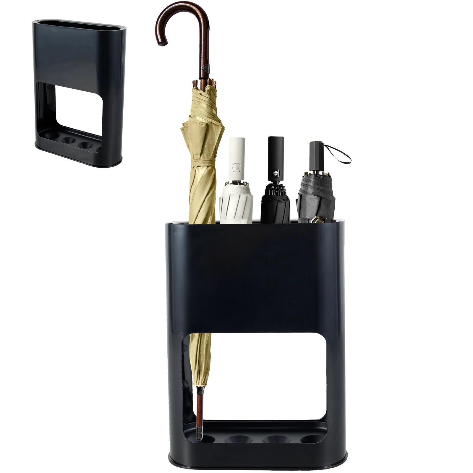 Umbrella Stand Rack Fits 4 Umbrellas Holder with Heavy Duty Metal Iron Panel Umbrella Stands with Non-Slip Soft Cushion