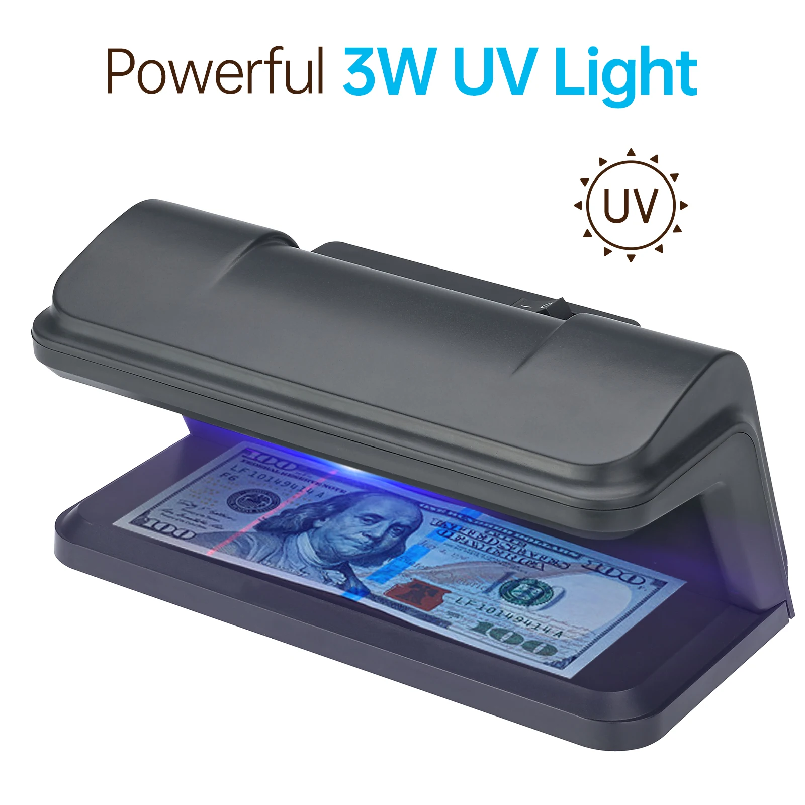 Counterfeit Bill Detector Suits All Currencies EURO US Dollar POUND Cash Currency Banknotes Notes Checker Support Ultraviolet UV