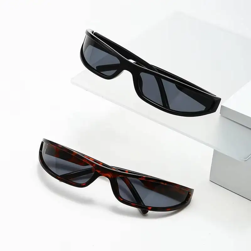 2026 Schmaler Rahmen für Herren, Trendige, futuristische, farbenfrohe Damen-Sonnenbrille