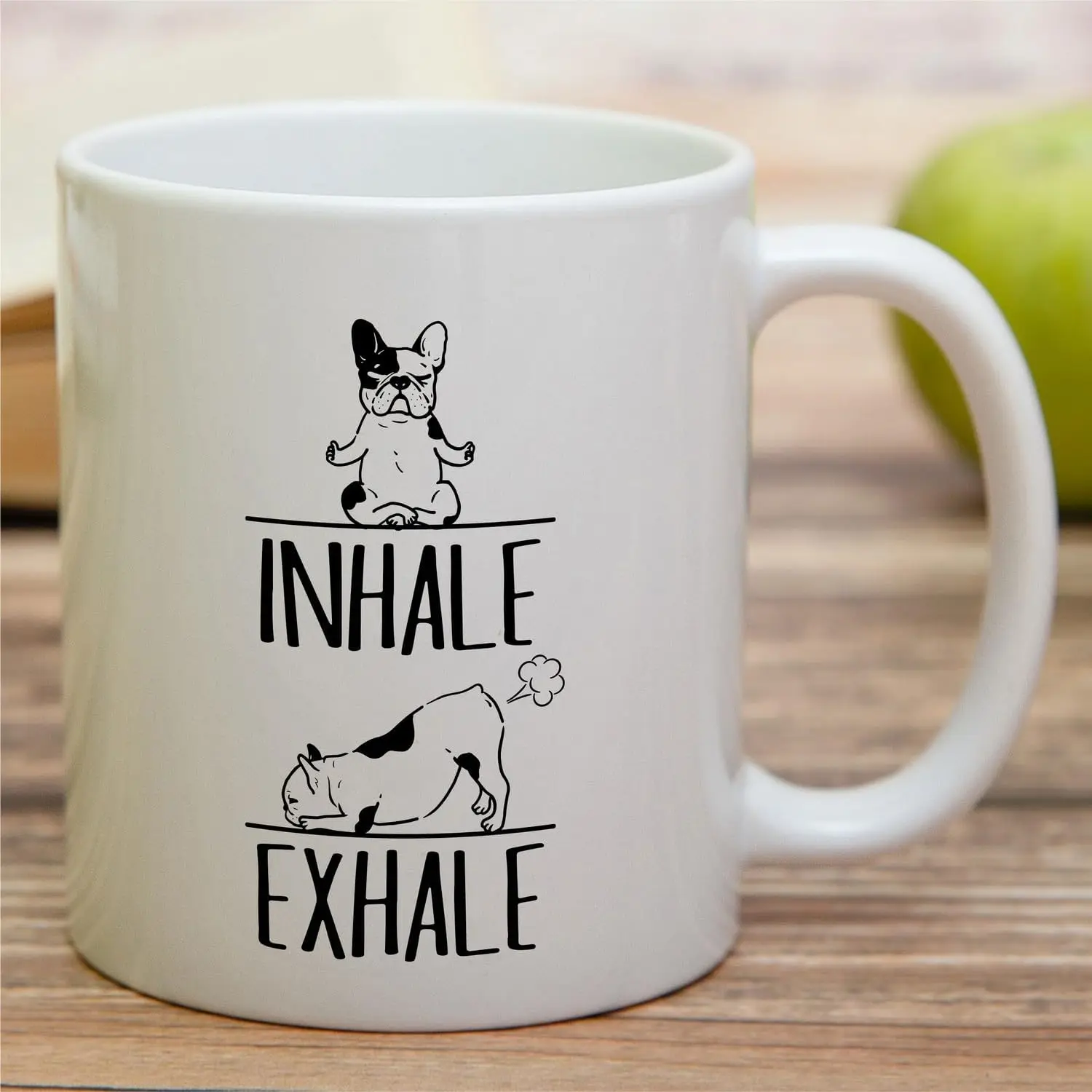 Inhale Exhale Mugs For  Women Gifts Birthday Gifts Novelty Coffee Ceramic Tea Cups White 11 oz