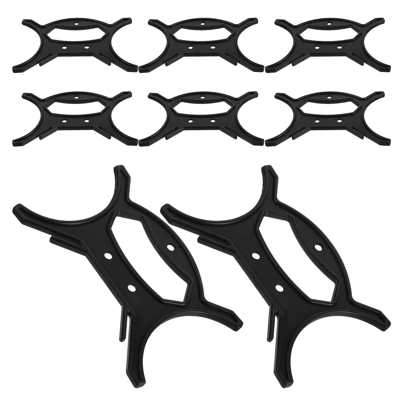 

8pcs Black Plastic Rope Winder Handle Christmas Lights Cable Organizer String Light Storage Extension Cord Winder