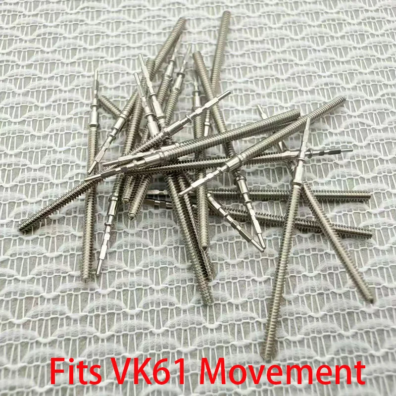 VK61 الجذعية ساعة يد تعمل بالحركة الصلب الجذعية تاج عدة ساعة أجزاء ل VK63 VK64 VK67 VK68 VK61 حركة الساعات الجذعية قطع الغيار استبدال أجزاء #1