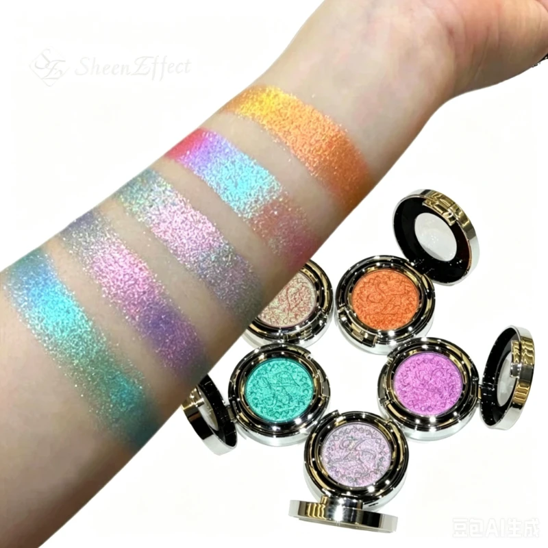 Sheeneffect Chameleon Highlight Single Color Eyeshadow Super Shimmering Delicate High Gloss Shiny Pearl Long Lasting Makeup