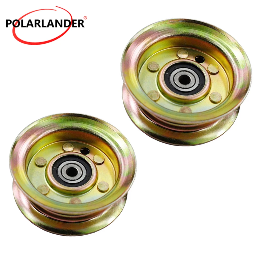 2Pcs Riding Mower Deck Idler Pulley 3/8 Inch Bore Replace 756-04129C 956-04129 Lawn Garden Tool Parts