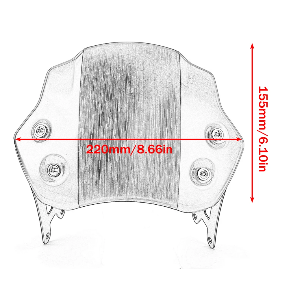 الزجاج الأمامي للدراجات النارية للزجاج الأمامي لـ Triumph Scrambler 400 X تشويش إذاعي 400X 2024 2025