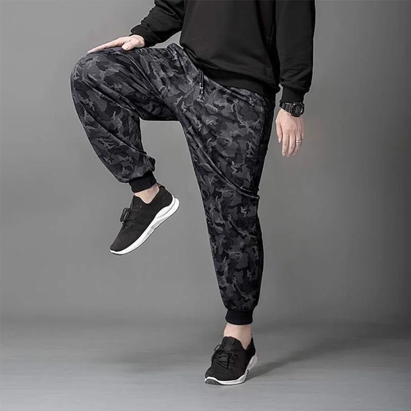 Men's Casual Pants Streetwear Camouflage Quick Dry Sweatpants Men Clothing Trend Korean Harem Pants Mens Daily Loose Trousers