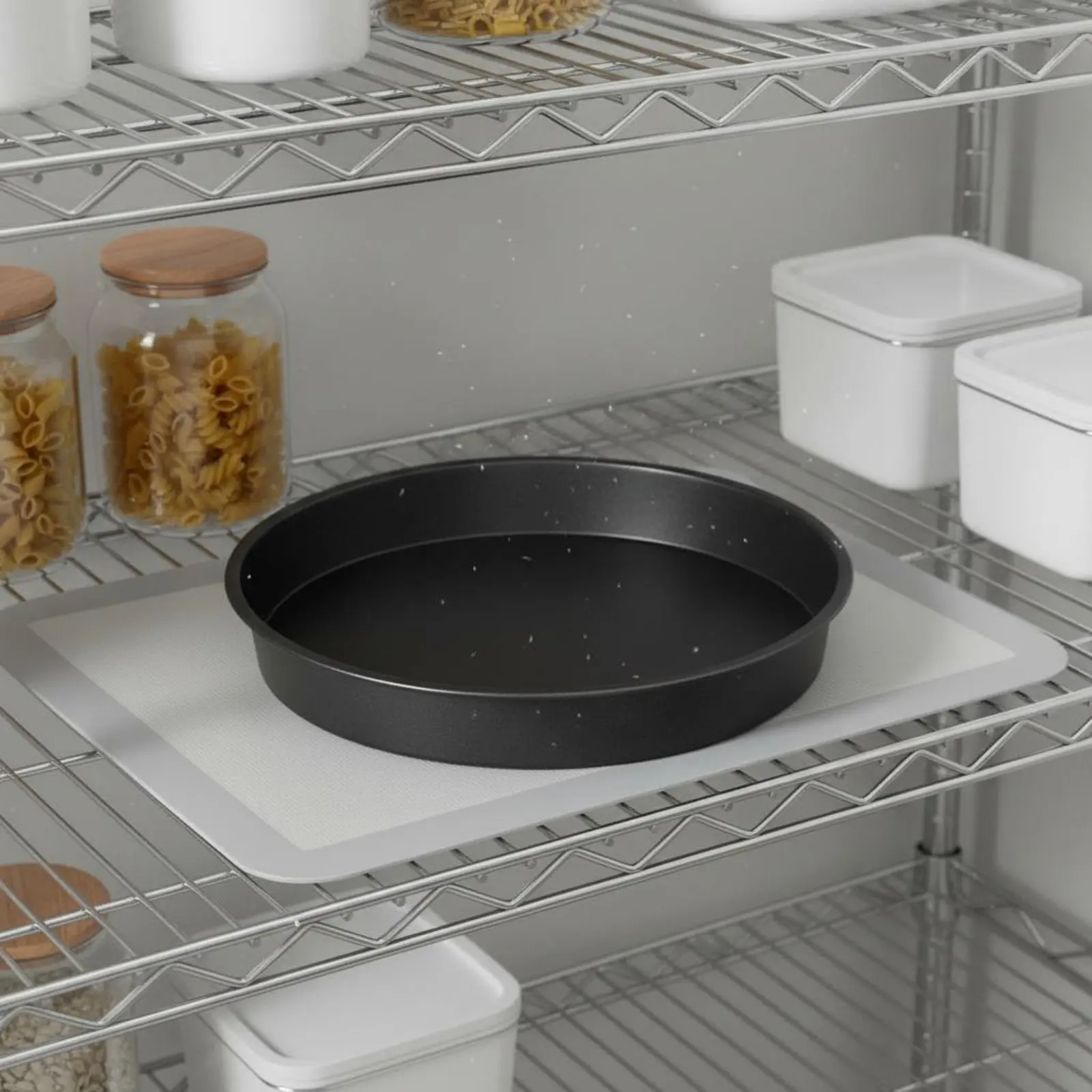 Foldable Pizza Rack Space Saving Foldable Hot Pot Dish Holder Metal Tray Layering Rack Sturdy Countertop Serving Riser Non-Slip