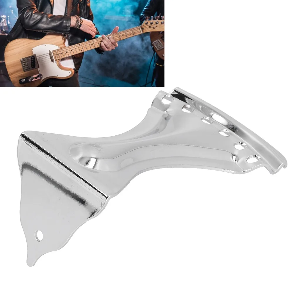 ​6 String​ Guitar Tailpiece​ Metal ​Silver/Black ​Bridge Accessories​ ​With Mounting Screw​ ​Resonator Guitar Tailpiece​