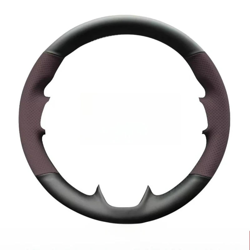 

Чехол на руль автомобиля из черной и белой кожи ручной работы для Toyota Avalon, Camry, Crown, Corolla, RAV4 2018-2023