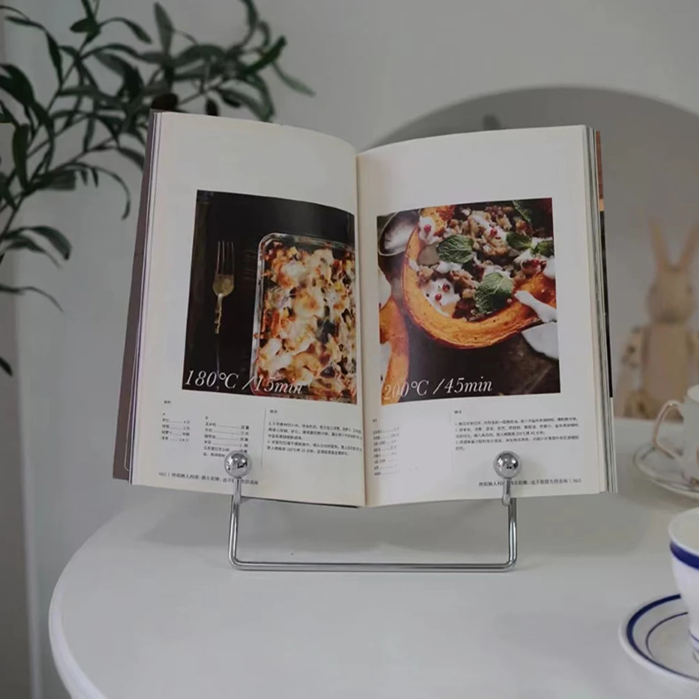 

Tablet Support Book Stand for Display Holder Photo Bracket Decorative Plate Iron Plaque Stands Cooking
