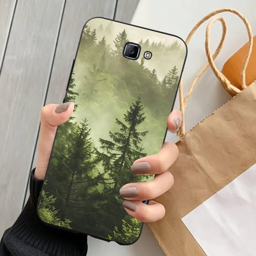 Capa de telefone floresta de montanha para samsung j 7 plus 7core j7 neo j6 plus prime j6 j4 j5 capa móvel