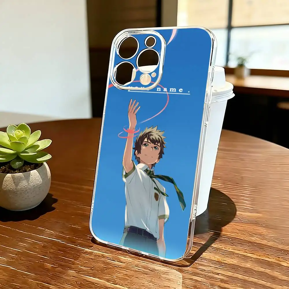 

Your Name Phone Case For iPhone 17 16 15 14 13 12 11 Mini Pro Max Plus Transparent Cover
