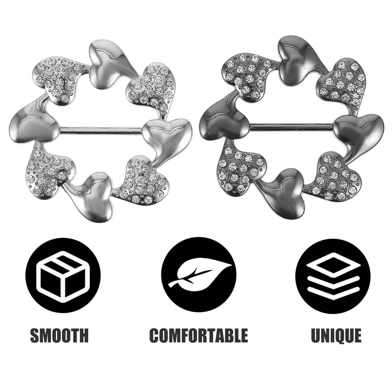 2Pcs High Quality Alloy Scarf Buckle T Shirt Clip Dressing Buckle Scarf Clasp Shawl Ring Neckerchief Clip Fashion T Shirt