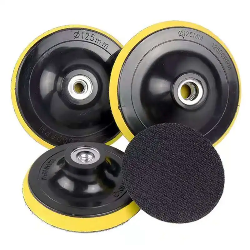 Car Backing Plate Pad Hook Loop Polishing Buffing Disc Sandpaper Self-adhesive Abrasive Tools Electric Grinder 8MM Shank Sander