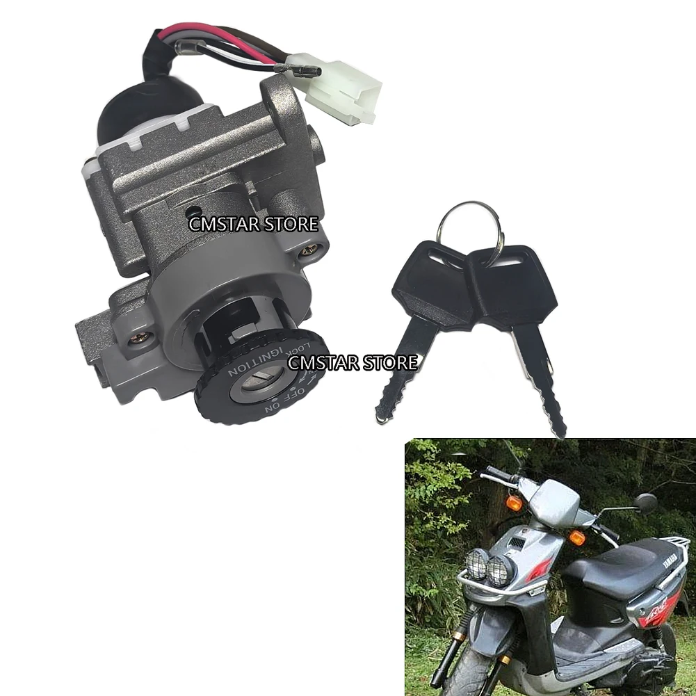 

Motorcycle Igniton Switch Lock Engine Start Lock w/keys For BWS100 4VP Locking Cap MotorcycleTwo-stroke