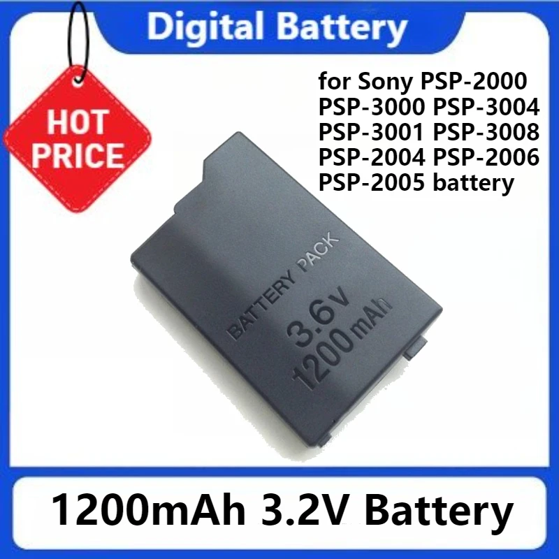 1200mAh Battery for Sony PSP-2000 PSP-3000 PSP-3004 PSP-3001 PSP-3008 PSP-2004 PSP-2006 PSP-2005 1200mAh 3.2V Battery