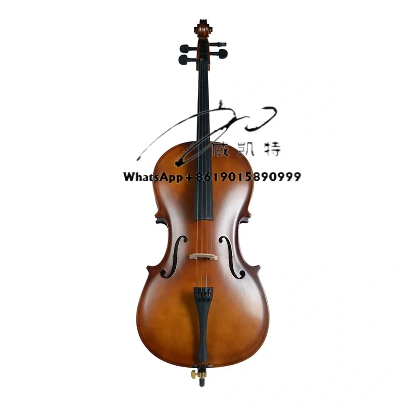 

Good Quality Matte Basswood Professional Cello Instrument 4/4-1/8 For Adult Beginners
