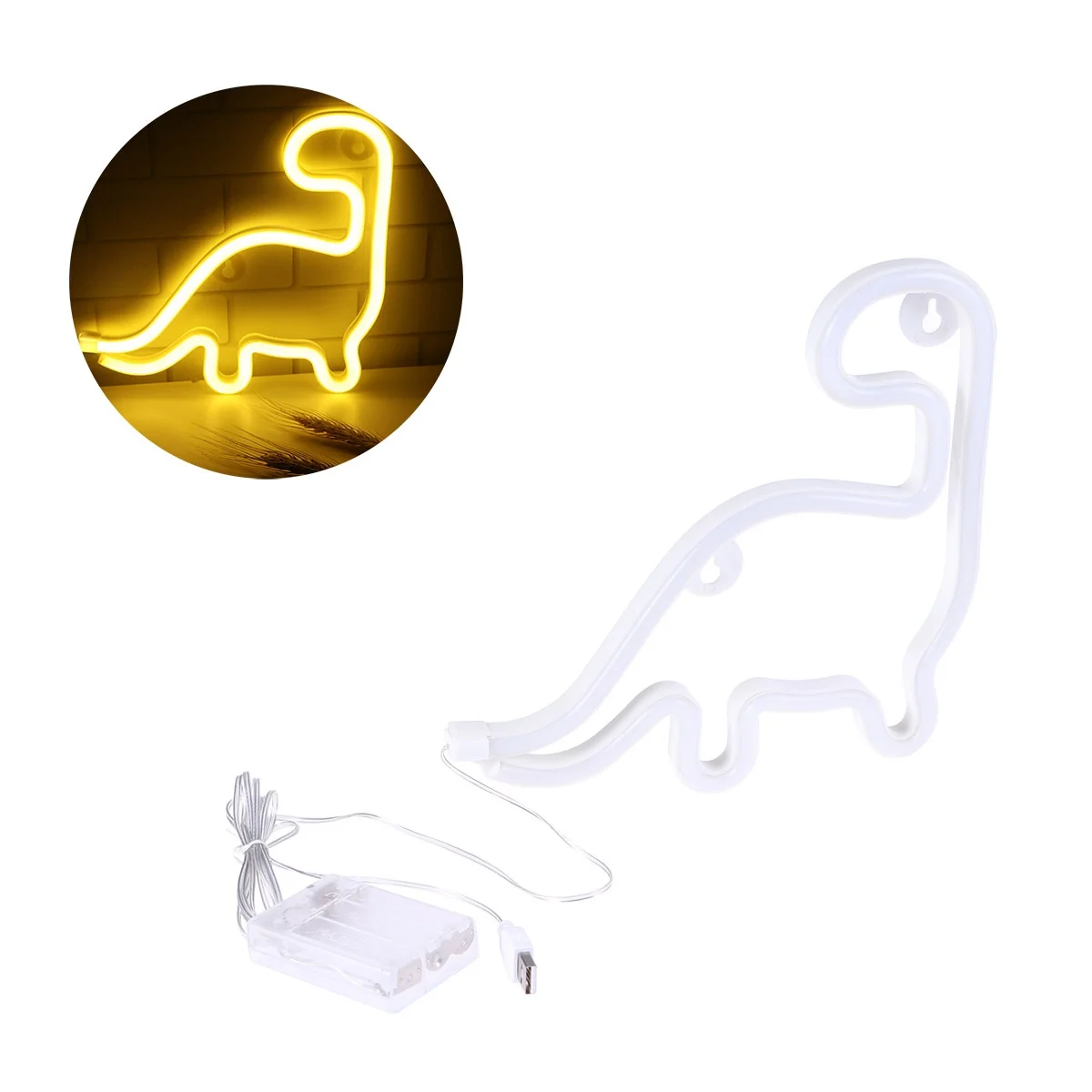 

3D Dinosaur LED Night Light USB Charge Warm White Table Desk Lamp for Kids Room Birthday Party Wedding Decoration