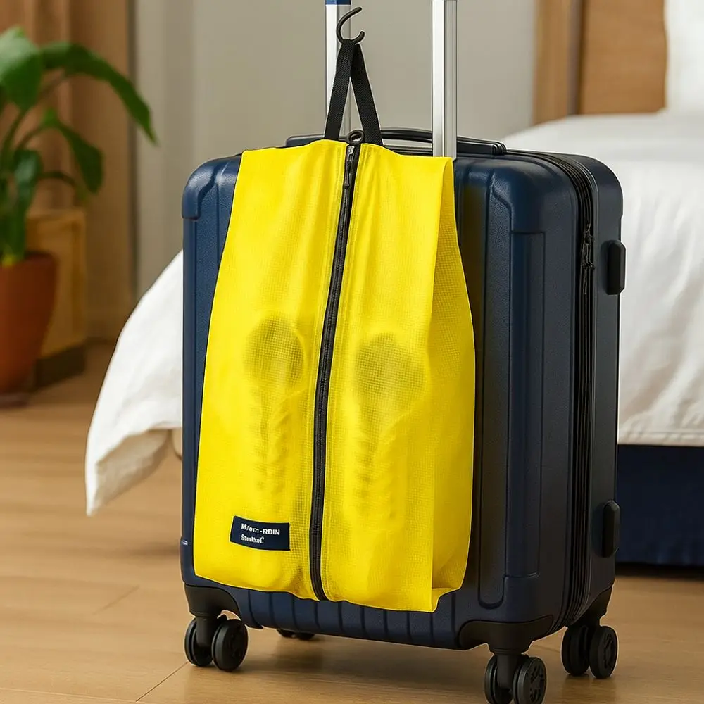Multi-function Waterproof Shoe Storage Bag Ultralight Dust-Proof Shoe Cover Zipper Nylon Shoe Carrier Bag Home Storage