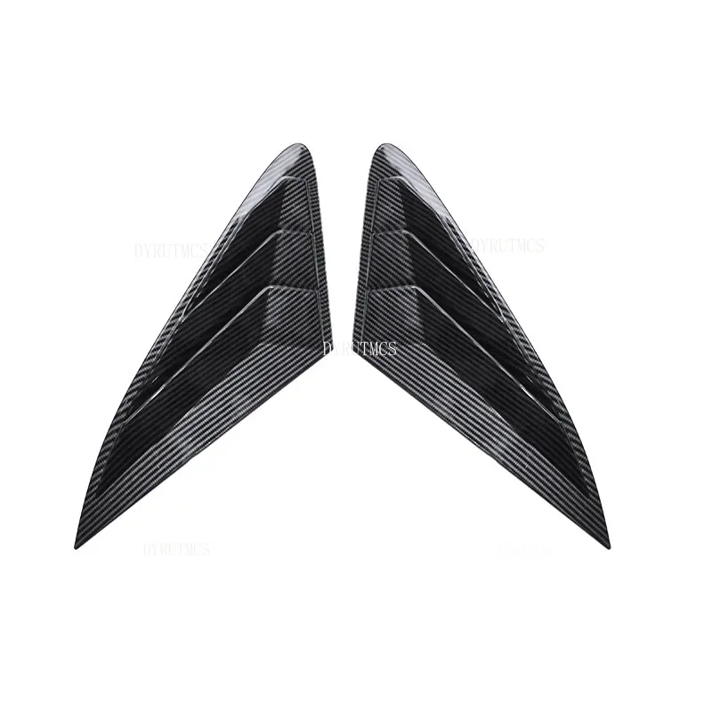 Fit  For KIA Optima K5 2020 2021 Car Rear Louver Window Side Shutter Cover Trim Sticker Vent Scoop ABS Carbon Fiber