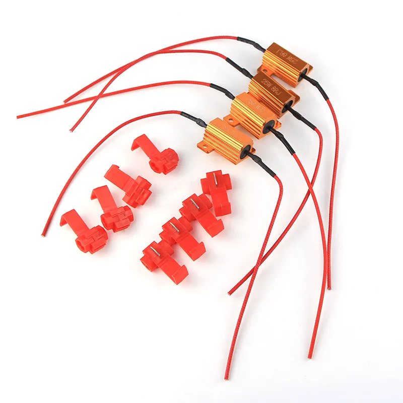 

2/4PCS Car LED Canbus Decoder 25W 8Ohm Load Resistors for Automobile Turn Signal Lantern License Plate Lamp Resistors Resistance