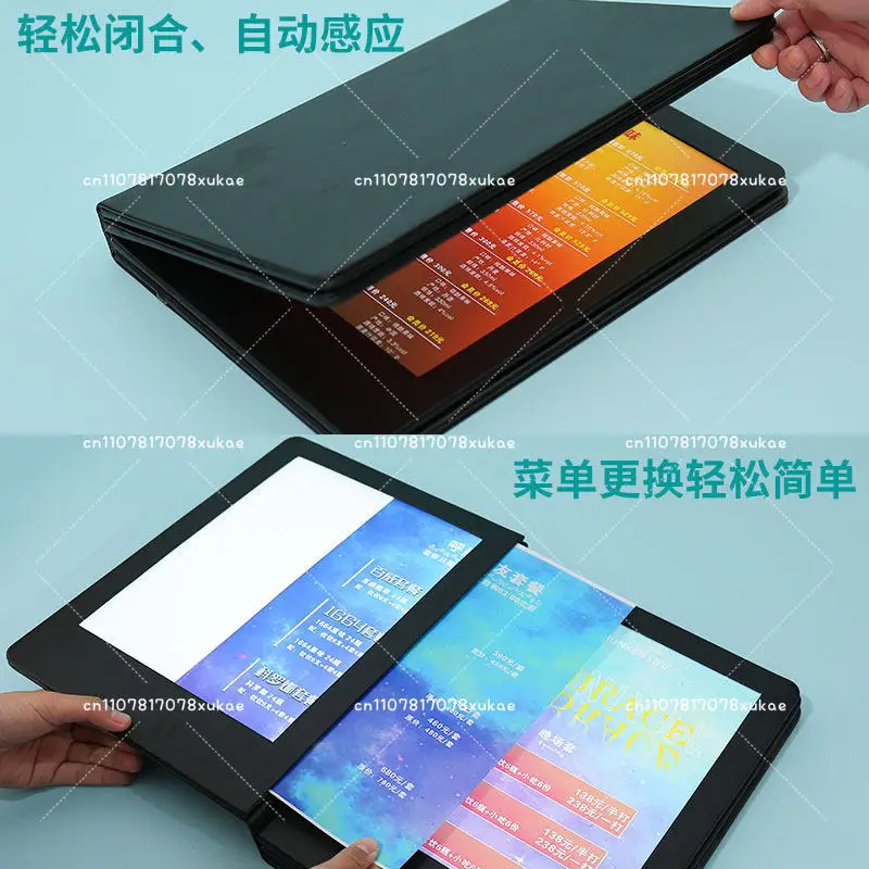 

Restaurant/Bar, Customized Easy to Close Automatic Induction Single Side Multi-sided Light Emitting Diode Menu