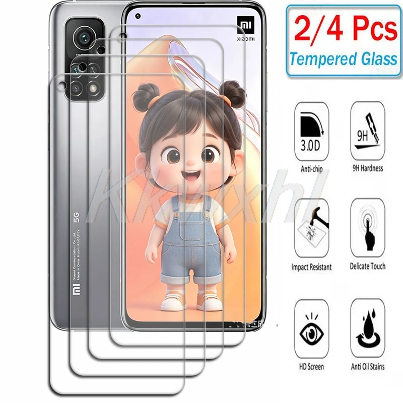 Protecteur d'écran, 2 à 4 pièces, verre trempé HD 9H, pour Xiaomi Mi 10T Pro Mi10TPro Mi10T 10TPro 5G, 6.67 pouces