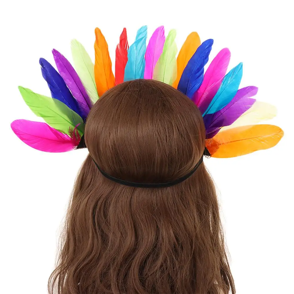 غطاء رأس جديد من الريش، أغطية رأس ملونة مثبتة على الرأس، أغطية رأس ملونة قابلة للتعديل لحفلات الملابس الفاخرة