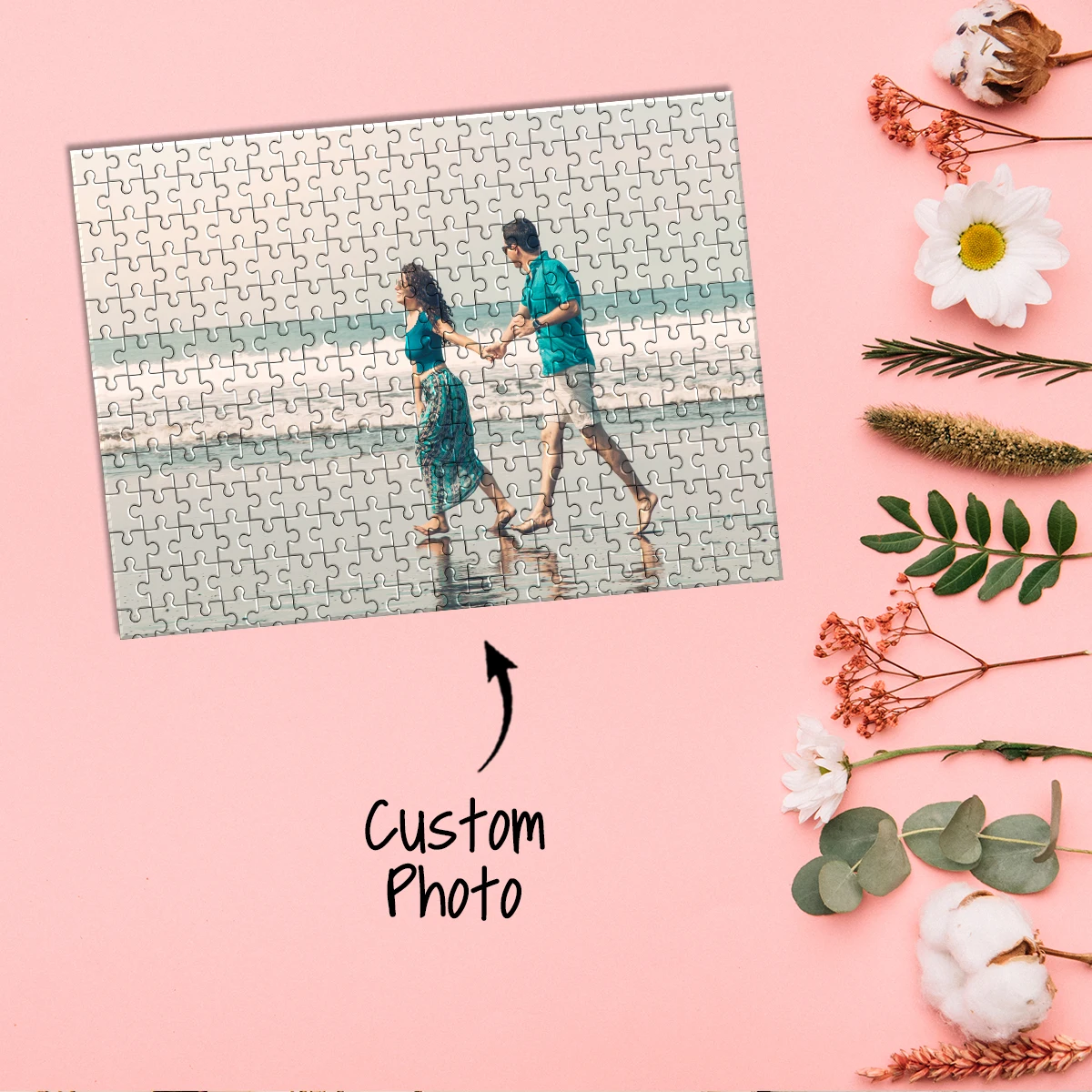 

Lovely Custom Photo Customized Picture Jigsaw puzzle Personalised Decompression Puzzles Custom DIY Personalised Photo Portrait P