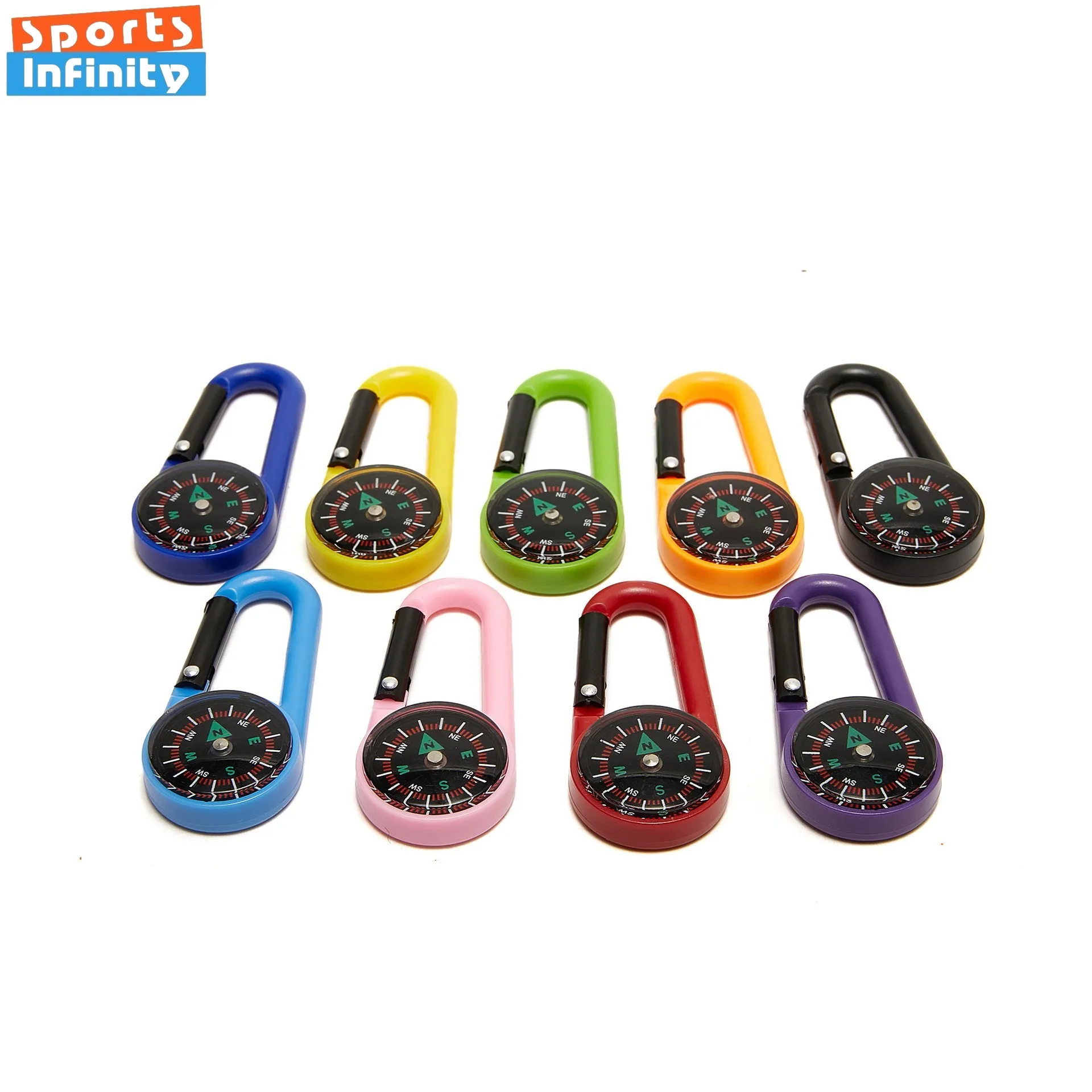 1pc ABS Compass Multi Functional Backpack Buckle Hiking Camping Accessories Outdoor Compass Mountaineering Buckle Compass