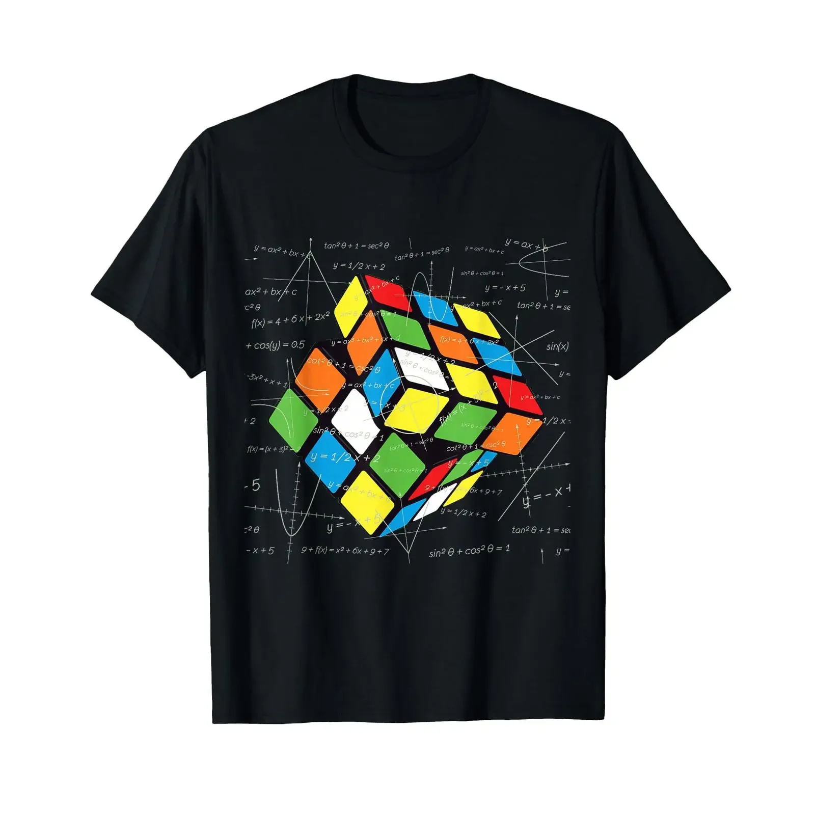 Magic Cube Physics Mathematics Nerd Design T Shirt vintage Washed Unisex fashion Versatile Comfortable streetwear graphic