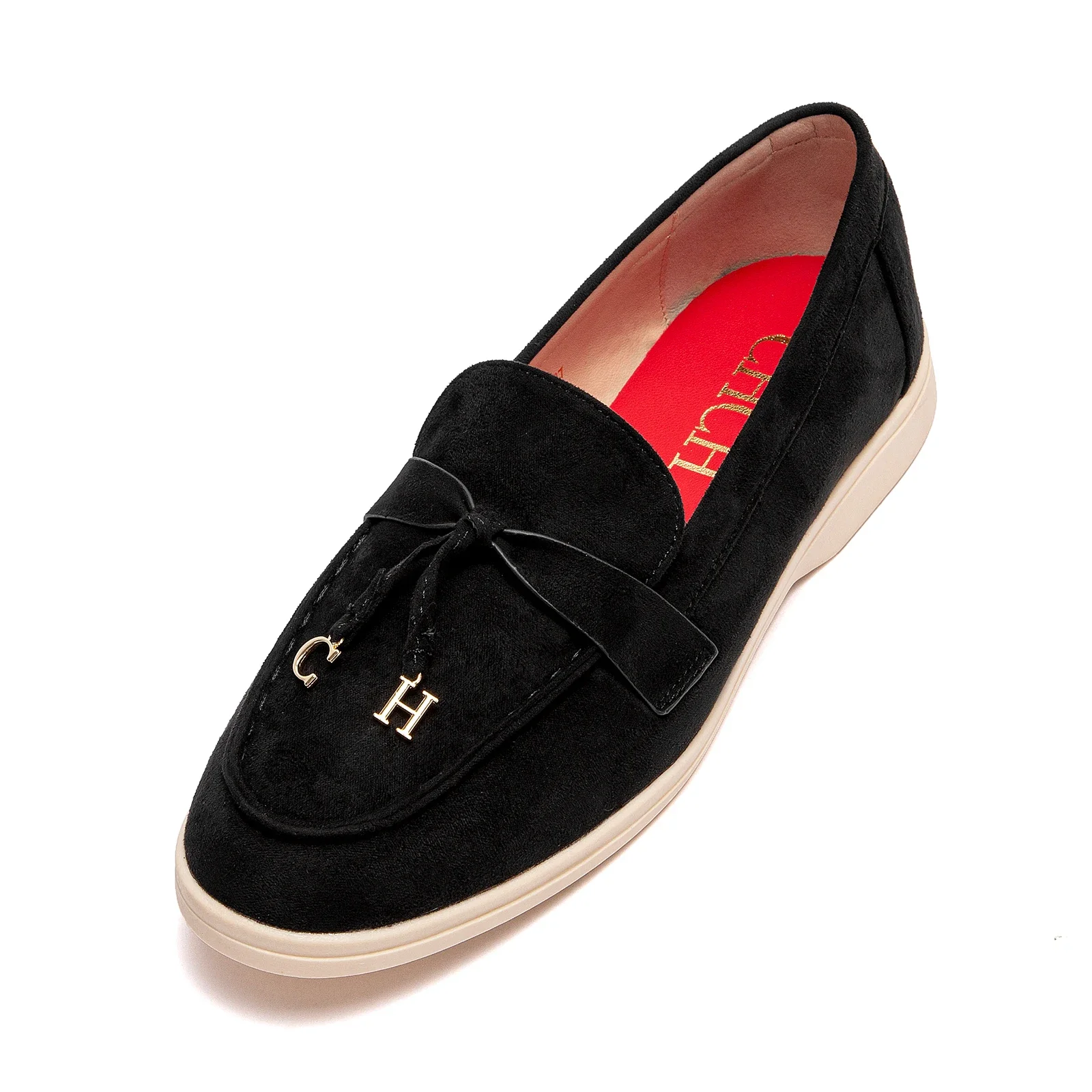 Men\'s and Women\'s Casual Shoes Loafers Deluxe Brand Leather Shoes Flat Out Traveling Strolling Shoes Black Hot Model
