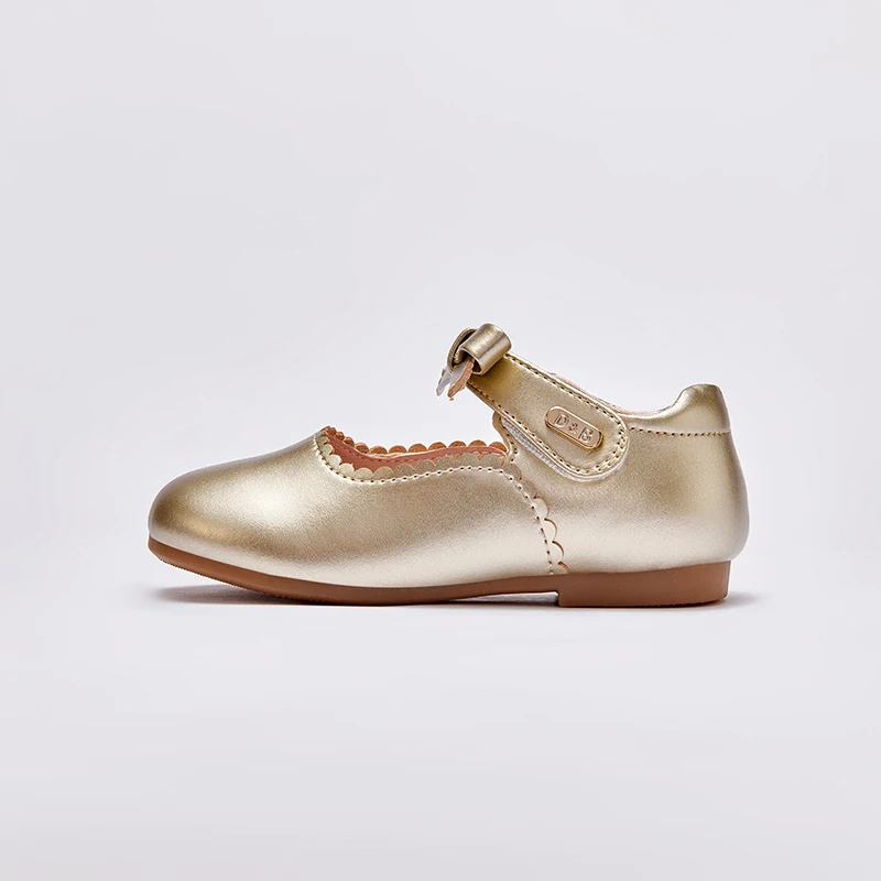 Dave Bella Fashion dzieci obuwie płaskie buty dziecięce dziewczyny buty ślubne księżniczka skórzane buty dziewczęce imprezowe DB1247875