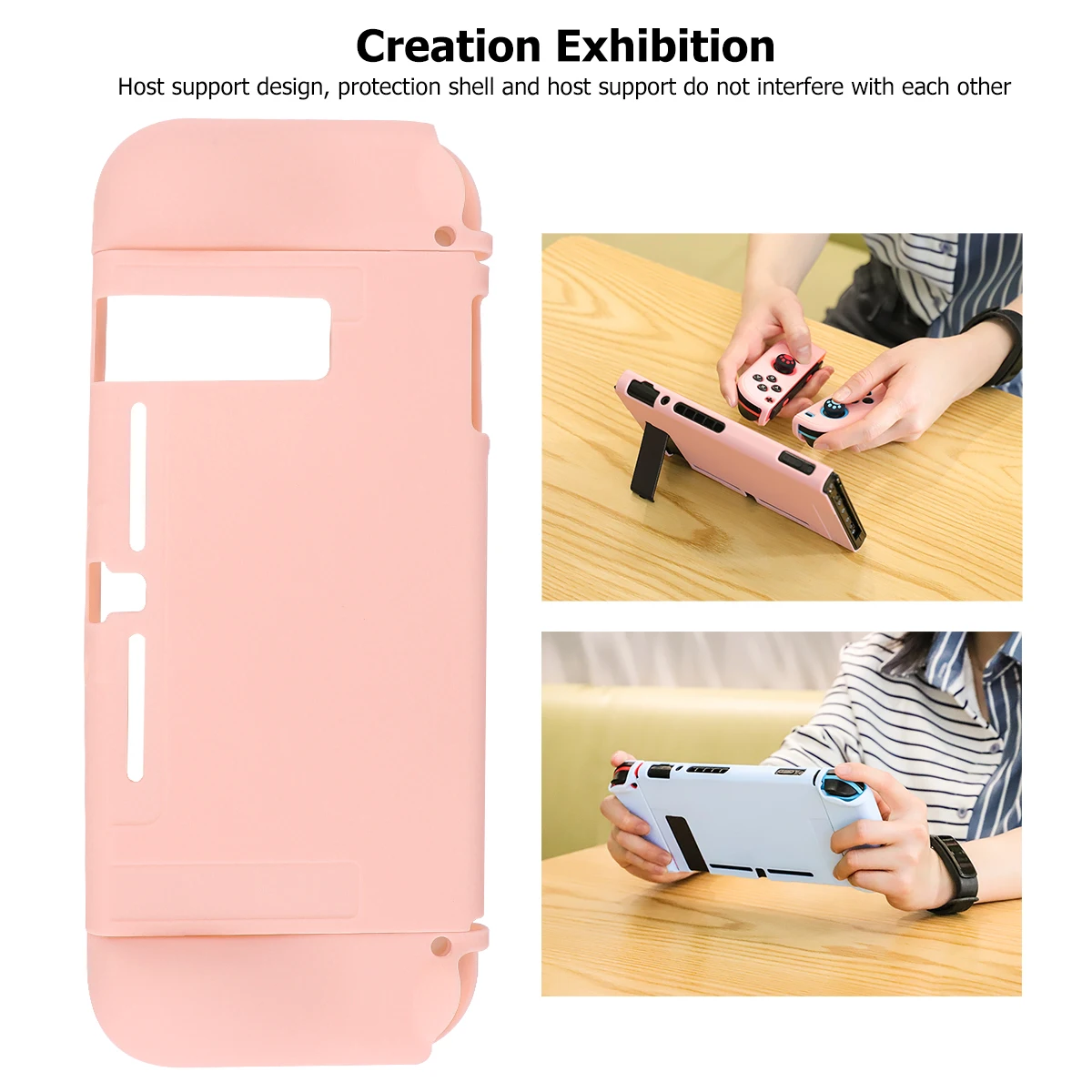 

Protective Case Durable Shockproof Lightweight Wear Resistant Game Console Cover Compatible for Switch Gaming Accessories