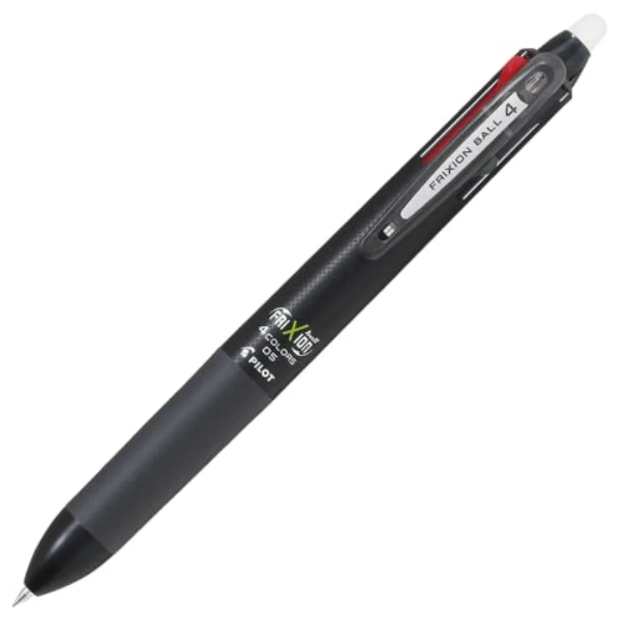 

Pilot Frixion Ball Knock 4 Color Gel Ink Multi-Pen, Black LKFB-80EF-B