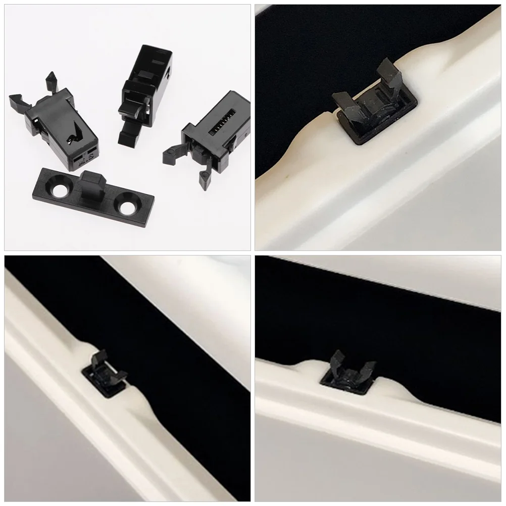 24 Uds. Hebilla de cubo de basura pestillo de repuesto Mini cerradura accesorios de muebles de resorte interruptor de plástico Universal