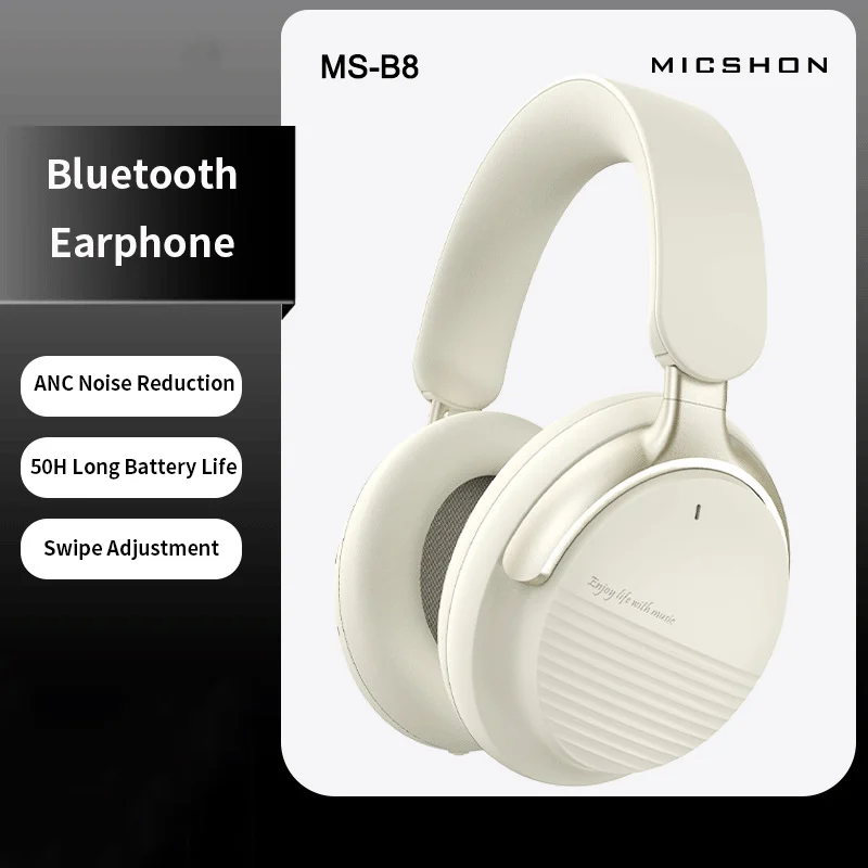 

Wireless Headset Bluetooth 5.4 Rechargeable Large Battery Capacity ANC Noise Reduction Touch Control Listen Music Headphone
