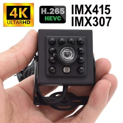 IMX307 IMX335 IMX415 Starlight Level 4K Ultra HD 8MP IP Camera Indoor H.265 Onvif Mini Small Night Vision IR 940nm POE Camera