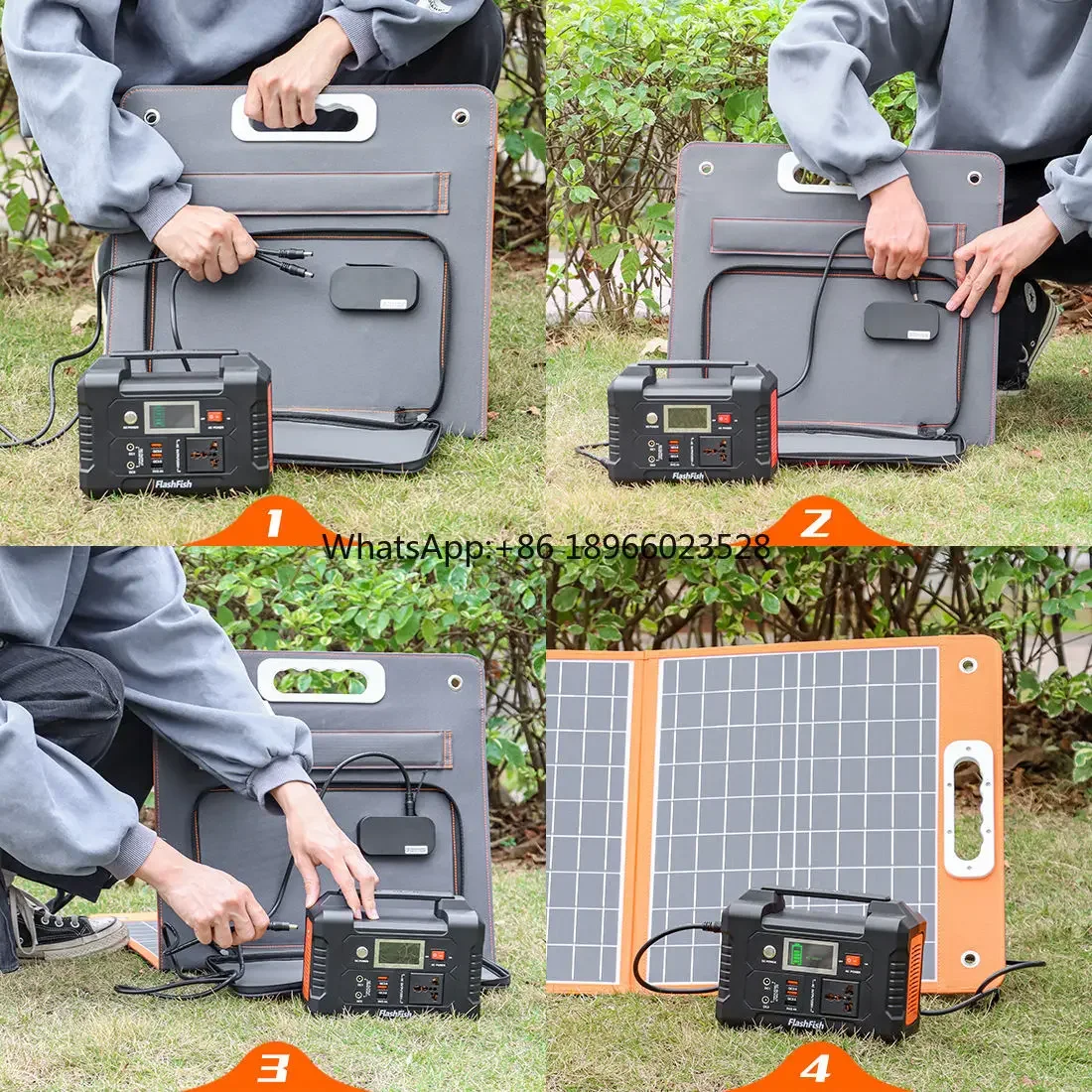 Outdoor portable 100W folding solar charger camping panel solar 100 watt portable foldable solar panel 12V for camping