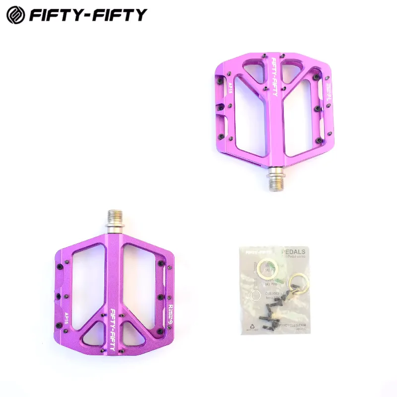 FIFTY-FIFTY Bicycle Aluminum flat pedal MTB Bike Parts in six colors