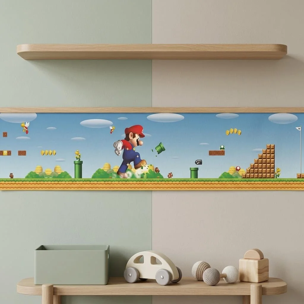 Large Size Cartoon Gold Coin Mushroom Wall Stickers For Kids Rooms Living Room Bedroom Wall Decoration Anime Movie Poster