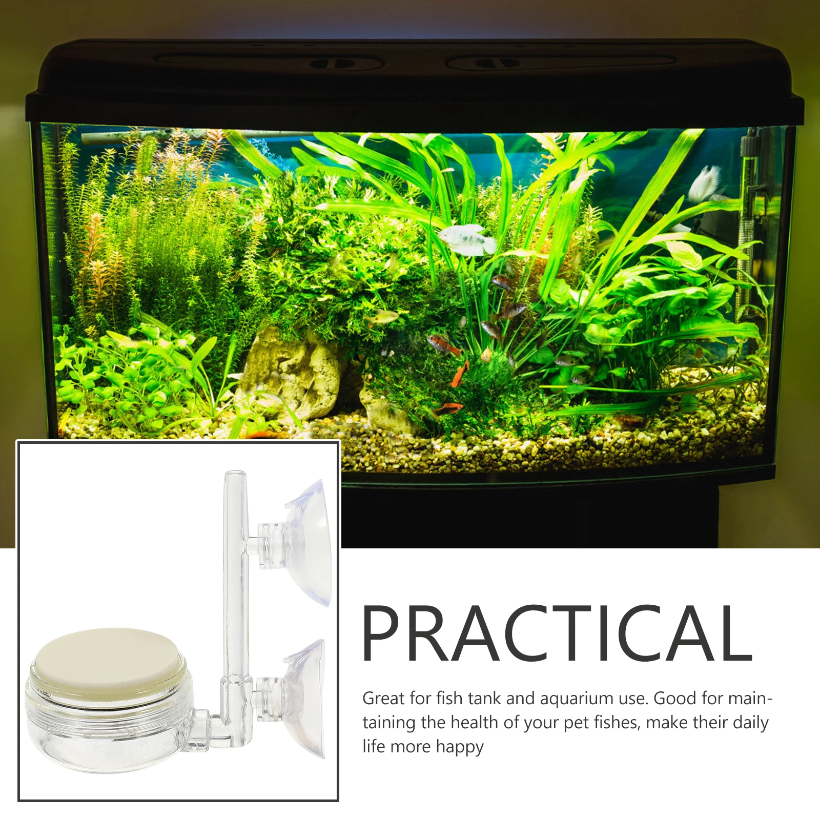 

1 set 1 Set Durable Oxygen Diffuser Stone For Fish Tank Aquarium Quiet Nano Bubbler Lightweight Air Bubbler Fish Tank Supply Air