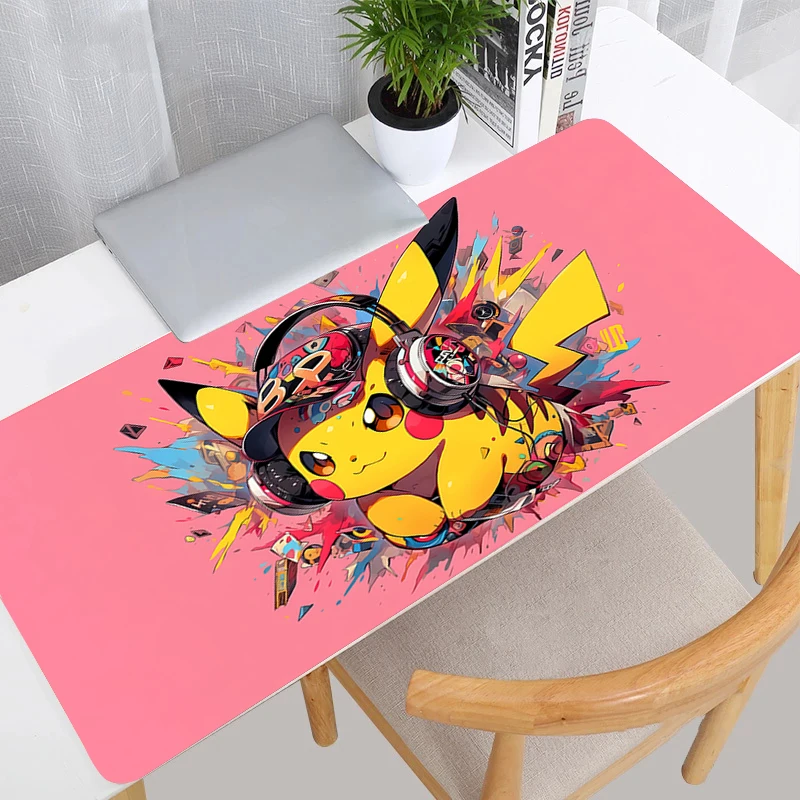 Gaming Mouse Pad Pokemon Pikachu anime Large Computer Mousepad Desk Mat PC Anime Carpet Keyboard Gamer Accessories Table