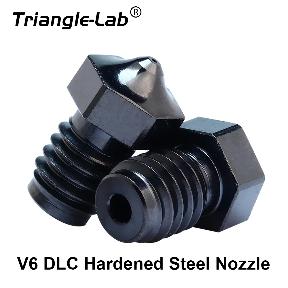 

Trianglelab V6 DLC Hardened Steel Nozzle Nano coating nozzle For Dragonfly Dragon Hotend V6 Hotend Matrix Extruder DDB