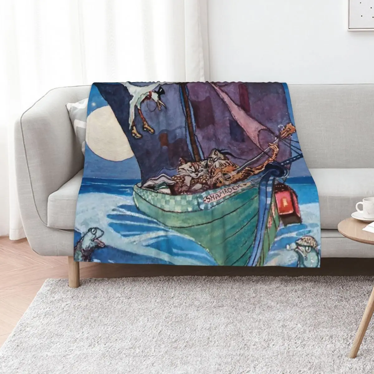 a??The Owl and the Pussycata?? by Willy Pogany Throw Blanket sofa bed Plush Bed Fashionable cosplay anime Polar Blankets