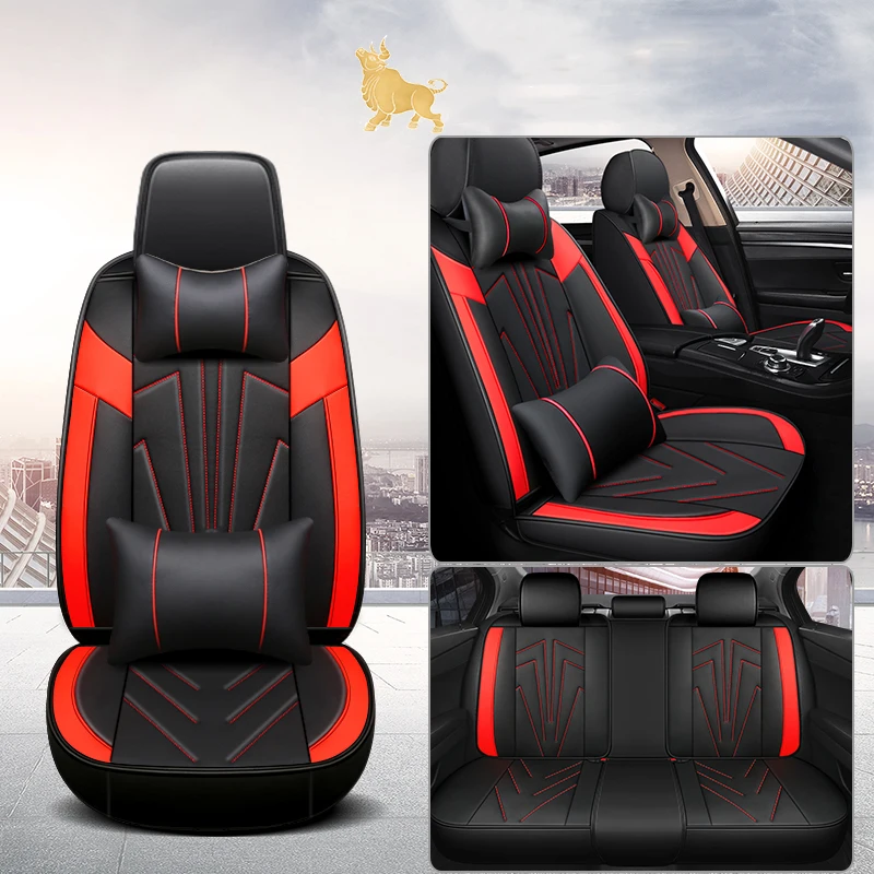 

Кожаные универсальные чехлы на автомобильные сиденья для Kia Sportage Sorento Stonic Stinger K5 BMW X1 F48 Honda Civic, авто аксессуары для интерьера